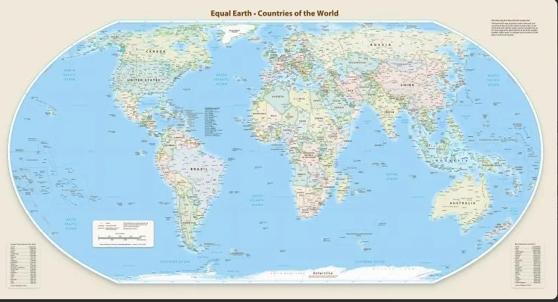 BR Novo mapa-múndi corrige tamanho da África, América do Sul e Ásia