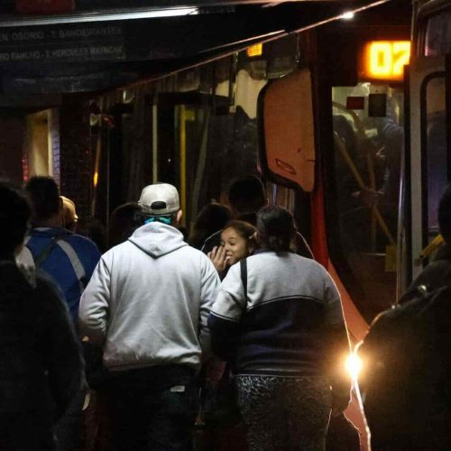 Manifestação no Terminal Morenão contra o Consórcio Guaicurus (Foto: Madu Livramento, Jornal Midiamax)