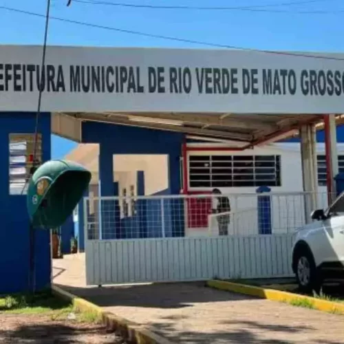 Edifício-sede da Prefeitura de Rio Verde de Mato Grosso. (Folha do Norte, Arquivo)