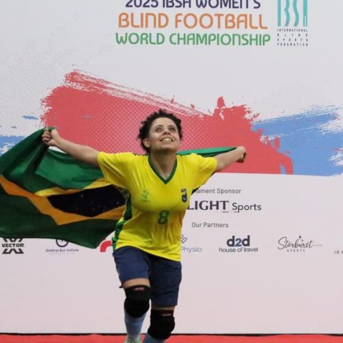 Seleção feminina de futebol de cegos se classifica para as semifinais da Copa do Mundo 2025 (Foto: Renan Cacioli/ CBDV)