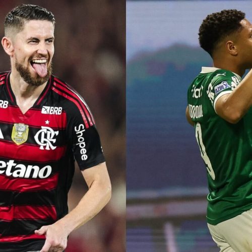 Flamengo e Palmeiras brigam por títulos de seus estados. (Fotos: Reprodução/Instagram)