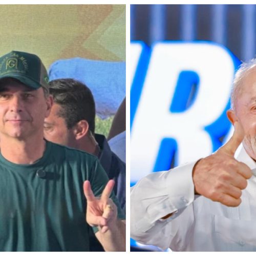 Polarização está consolidada no momento: Flávio tem 40%, contra 32% de Lula (Foto: Divulgação)