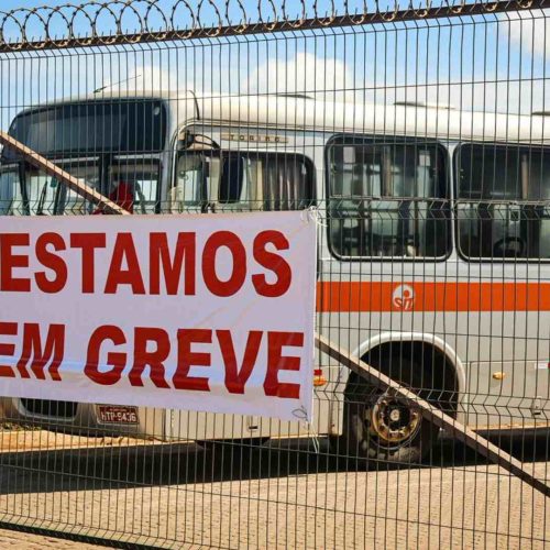 Motoristas seguem em greve. (Foto: Pietra Dorneles, Midiamax)