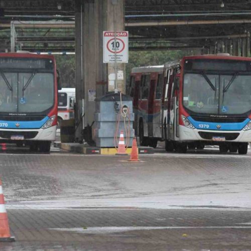 Ônibus não saíram das garagens pelo segundo dia seguido. (Foto: Pietra Dorneles, Jornal Midiamax)