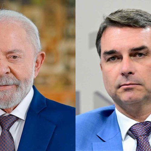 Lula e Flávio Bolsonaro disputam a Presidência da República em 2026. (Fotos: Ricardo Stuckert/PR e Geraldo Magela/Agência Senado)