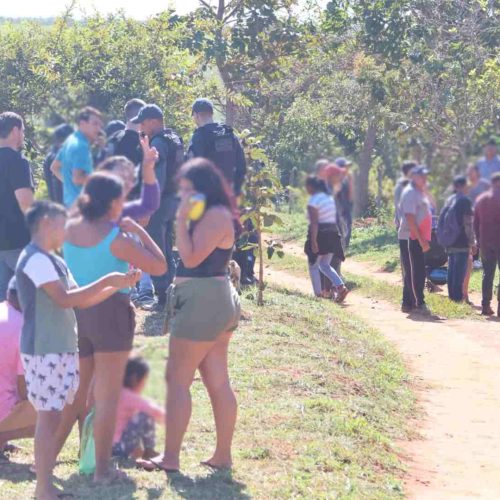 Tentativa de retomada de posse em Campo Grande. (Léo de França, Midiamax)
