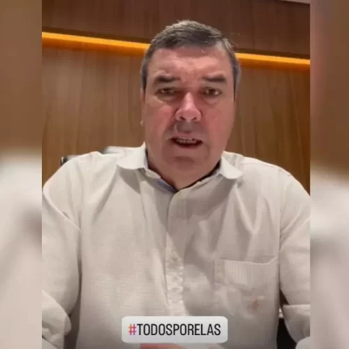 O governador Eduardo Riedel usou tag de campanha 'Todos Por Elas' em postagem de solidariedade pela morte de Vanessa Ricarte | (reprodução)
