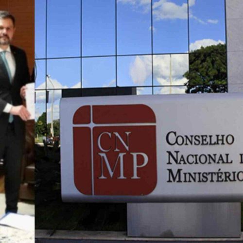 PGJ Romão Júnior, do MPMS (esquerda) e o Corregedor Nacional do MP, Ângelo Fabiano (Divulgação)